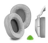 Geekria Comfort Hybrid Velour Cuscinetti di ricambio per cuffie Corsair HS55, HS65, parti di riparazione (grigio)