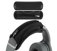 Geekria Copertura corta di ricambio media con gancio e anello + set di cuscinetti in pelle proteica, compatibile con cuffie Skullcandy, Bose, JBL, Sony, facile installazione fai da te (nero)