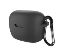 Geekria Cover in Silicone Compatibile con JBL Tune Beam Auricolari True Wireless (Non per Tune Beam 2), Custodia Protettiva con Gancio Portachiavi, Porta di Ricarica Accessibile (Nero)
