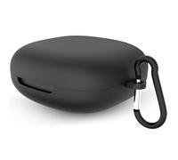 Geekria cover in silicone compatibile con SHOKZ OpenFit 2 True Wireless, cover protettiva con gancio per portachiavi, porta di ricarica accessibile, LED frontale visibile (Nero)