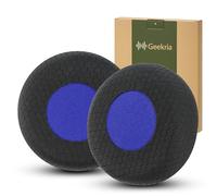 Geekria Cuscinetti auricolari comfort in tessuto mesh di ricambio per Jabra Evolve 65UC/65MS/40UC/40MS/30US/30II/20SE/20UC/20MS Cuffie, Parti di riparazione (Nero+Blu)