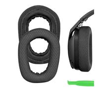 Geekria Cuscinetti auricolari di ricambio in tessuto a rete comfort per cuffie Logitech G435 G335, con guida video (nero)