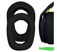 Geekria Cuscinetti auricolari di ricambio in tessuto a rete comfort per cuffie Logitech G435 G335, con guida video (nero)