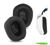 Geekria Cuscinetti auricolari di ricambio in tessuto a rete comfort per cuffie Logitech G733, G535, G335, parti di riparazione con guida video (nero)