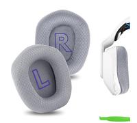 Geekria Cuscinetti auricolari di ricambio in tessuto a rete comfort per cuffie Logitech G733, G535, G335, parti di riparazione con guida video (grigio)