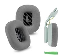 Geekria Cuscinetti auricolari di ricambio in tessuto a rete per cuffie Astro Gaming A10 Gen 2, parti di riparazione (grigio/nero)