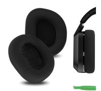 Geekria Cuscinetti auricolari di ricambio in tessuto comfort per cuffie Turtle Beach Stealth 600 Gen 2, Gen 3, cuscinetti auricolari, parti di riparazione (nero)
