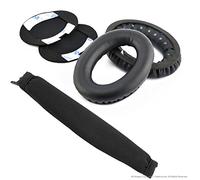 Geekria Cuscinetti auricolari di ricambio per cuffie Bose QuietComfort QC2, QC15 + copertura per fascia, cuscinetti auricolari, copriorecchie, parti di riparazione, protezione per archetto, colore: