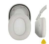 Geekria Cuscinetti auricolari di ricambio per cuffie Sony WH-1000XM6 wireless con cancellazione del rumore, parti di riparazione (argento platino)