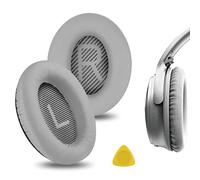 Geekria - Cuscinetti di ricambio per cuffie Bose QC35 ii, Bose QuietComfort 35, cuscinetti auricolari copri-orecchie, colore argento