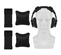 Geekria Cuscinetti per fascia in seta di gelso per alleviare la pressione per cuffie, compatibile con Bose QuietComfort Ultra, Skullcandy Crusher ANC 2, Logitech G733, JBL Live 780NC e altro (Nero)