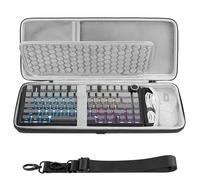 Geekria Custodia combinata 75% tastiera e mouse a 84 tasti, compatibile con AULA F75 Pro/F75, Keychron K2 versione 2/K2/Q1/V1, ASUS ROG Azoth 75%, Redragon K673 PRO, borsa da viaggio rigida