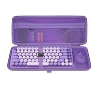 GEEKRIA Custodia combinata per tastiera e mouse, borsa da viaggio rigida per tastiera da gioco compatta a 84 tasti a basso profilo, compatibile con Logitech POP Keys, Nuphy Air75, LOFREE Flow84