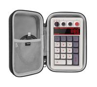 Geekria Custodia da trasporto per tastiera numerica, compatibile con tastierino numerico meccanico 8BitDo Retro 18, tastiera numerica EPOMAKER EK21, borsa da viaggio portatile (grigio scuro)