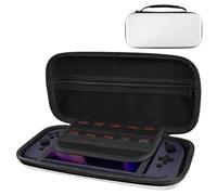 GEEKRIA Custodia da viaggio compatibile con controller Nintendo Switch 2, custodia rigida per il trasporto, custodia protettiva con tasca interna in rete per cavo di ricarica (bianco)