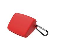 Geekria Custodia in silicone compatibile con auricolari Audio-Technica ATH-TWX9 True Wireless, custodia protettiva per il trasporto con gancio portachiavi, porta di ricarica accessibile (rosso)