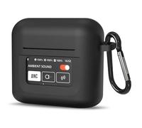 GEEKRIA Custodia in Silicone Compatibile con Auricolari JBL Tour Pro2 True Wireless, Custodia Protettiva per Auricolari con Gancio Portachiavi, Porta di Ricarica accessibile (Nero)