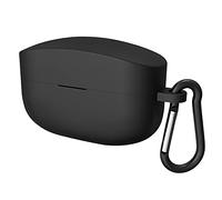 GEEKRIA Custodia in silicone compatibile con auricolari Sony WF-1000XM4 True Wireless, custodia protettiva per il trasporto con gancio portachiavi, porta di ricarica accessibile (nero)