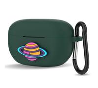 Geekria Custodia in silicone compatibile con auricolari Sony WF-1000XM5 True Wireless, custodia protettiva per auricolari con gancio portachiavi, porta di ricarica accessibile (verde scuro)