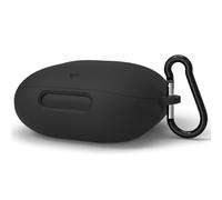 Geekria Custodia in silicone compatibile con auricolari Soundcore by Anker Liberty 4 Pro True Wireless, custodia protettiva per auricolari con gancio portachiavi, porta di ricarica accessibile (nero)