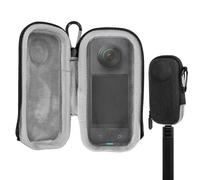 Geekria Custodia per action camera, compatibile con Insta360 X3, mini custodia protettiva, custodia da viaggio rigida, impermeabile, accessori sportivi (grigio scuro)
