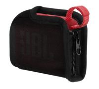 Geekria Custodia per altoparlante in tessuto Oxford, compatibile con JBL GO 4, custodia protettiva morbida, custodia di ricambio per altoparlanti portatili da viaggio con gancio portachiavi (nero)