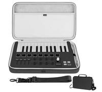 GEEKRIA Custodia per controller tastiera MIDI USB, compatibile con Arturia MiniLab 3 / MiniLab MkII 25 Slim-Key, custodia rigida da viaggio (grigio scuro)