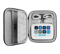 Geekria Custodia per il trasporto chiavi personalizzabile, compatibile con Elgato Stream Deck Neo, custodia protettiva da viaggio rigida (grigio scuro)