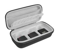 Geekria custodia per microfono per creator, compatibile con Rode Wireless GO Gen 3/GO 2/GO/PRO/ME, custodia rigida con vano cavi (fodera grigia), per TX, Dual & Micro Camera Receiver