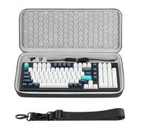 GEEKRIA Custodia per tastiera al 96%, compatibile con Keychron Q5 HE/Q5 Max/Q5 Pro, EPOMAKER Galaxy100/TH99, Aula S98 Pro/F99 PRO, RK Royal KLUDGE S98, custodia rigida da viaggio (grigio scuro)