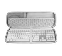 Geekria Custodia per tastiera, compatibile con Logitech MX Keys S/MX Keys Advanced, Borsa da viaggio con guscio rigido EVA (grigio chiaro)