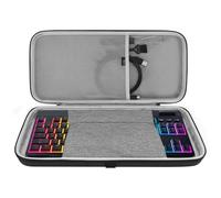 GEEKRIA Custodia per tastiera TKL a basso profilo, compatibile con Razer BlackWidow V4 Low Profile TKL, Redragon K621, ROCCAT Vulcan TKL Pro, borsa da viaggio rigida con 87 tasti (grigio scuro)