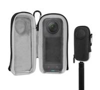 Geekria Custodia protettiva per action camera, compatibile con Insta360 X5, X4, mini custodia protettiva, custodia rigida da viaggio, impermeabile, accessori sportivi (grigio scuro)
