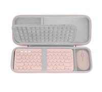 Geekria custodia rigida da viaggio, compatibile con tastiera Logitech K380/k380s + mouse M350/M350s, combo Pebble 2, borsa protettiva (Rosa)