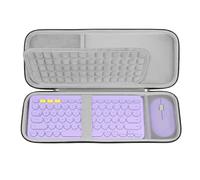 Geekria Custodia rigida da viaggio, compatibile con tastiera Logitech K380/K380s + mouse M350/M350s, kit Pebble 2, borsa protettiva da viaggio (Lavanda)