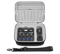 Geekria Custodia rigida da viaggio compatibile con Zoom PodTrak P4next, borsa per mixer audio (grigio scuro)