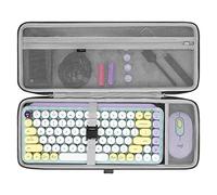 GEEKRIA Custodia tastiera 75%, custodia da viaggio rigida per tastiera meccanica da gaming compatta da 84 tasti, compatibile con Logitech POP Keys/POP ICON Combo/MX Mechanical Mini (grigio scuro)