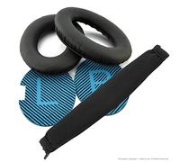 GEEKRIA Earpad for Bose QuietComfort QC25 Headphone Replacement Ear Pad + Headband Cover/Ear Cushion/Earpads Repair Parts/Headband Protector (Black)