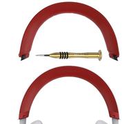 Geekria Fascia per capelli compatibile con cuffie wireless Microsoft Xbox, parte di ricambio (rosso)