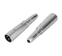 Geekria for Creators Cavo adattatore per microfono XLR maschio a 6,35mm TRS femmina, compatibile con Shure MV7,SM58,SM57,PGA58,FIFINE K688,Behringer xm8500 Spina per microfono(Argento,confezione da 2)