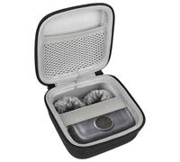 Geekria for Creators Custodia da trasporto per microfono compatibile con Hollyland Lark M2, LarkA1, Maono WaveT5 e custodia di ricarica Rode Wireless Micro, rigida con spazio per cavi (nera)