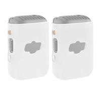 Geekria for Creators - Custodia per microfono compatibile con trasmettitore DJI Mic 2, pelle protettiva in silicone per microfono, custodia protettiva morbida (bianco, confezione da 2)