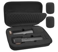Geekria for Creators - Custodia per microfono wireless compatibile con sistema JBL Wireless a due microfoni e JBL PartyBox, Bietrun, borsa da viaggio per doppio microfono portatile, con 2 coperture