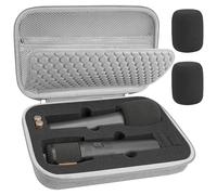 Geekria for Creators - Custodia per microfono wireless compatibile con sistema JBL Wireless a due microfoni e JBL PartyBox, Bietrun, borsa da viaggio per doppio microfono portatile, con 2 coperture