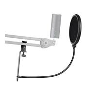 GEEKRIA for Creators - Filtro pop per microfono compatibile con Razer Seiren X, Mini, V2 Pro, Elite, Emote Microfono con braccio stabilizzante in metallo, maschera antipop con morsetto a C (taglia L)