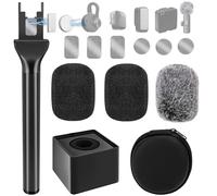 Geekria for Creators Mic Handle Manico del microfono per DJI Mic 3, compatibile con Hollyland Lark M2S, Rode Wireless GO Lavalier, Supporto magnetico per microfono con 3 filtri anti-vento