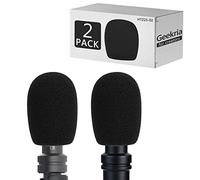 Geekria for Creators - Parabrezza in schiuma compatibile con RODE VideoMicro, VideoMic Me, VideoMic Me-C Microfono Antipop, copertura antivento per microfono, filtro in spugna (nero, confezione da 2)