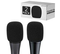 Geekria for Creators - Parabrezza in schiuma compatibile con Sennheiser E 935, E 945, E 835, E 845-S microfono, parabrezza antipop, copertura antivento per microfono, filtro in schiuma (nero/2)