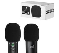 Geekria for Creators - Parabrezza in schiuma per microfoni da 4,1 cm di diametro, anti-pop, copertura antivento per microfono, filtro in spugna compatibile con profilo Sennheiser, Fifine K669B (nero