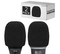 Geekria for Creators - Parabrezza in schiuma per microfoni di diametro 4,1 cm, copertura in schiuma anti-pop, copertura antivento per microfono, filtro in spugna compatibile con Bietrun WXM09